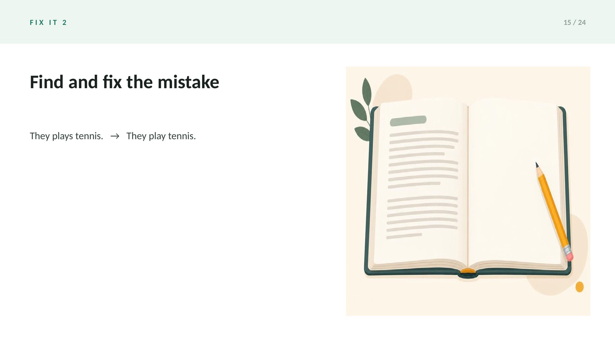 Grammar Drills: Present Tenses Deck — page 15 of 24