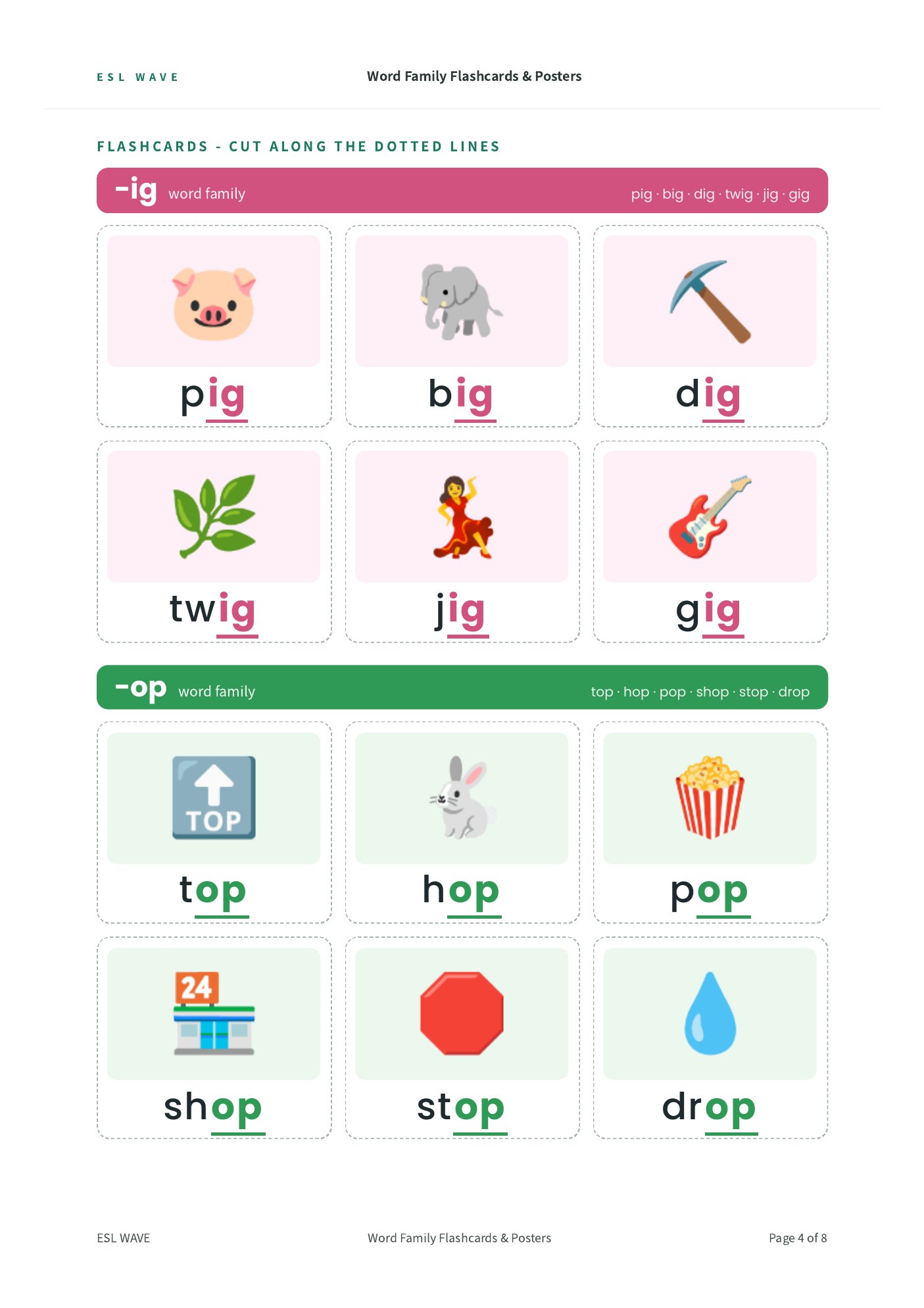 Word Family Flashcards & Posters — page 4 of 8
