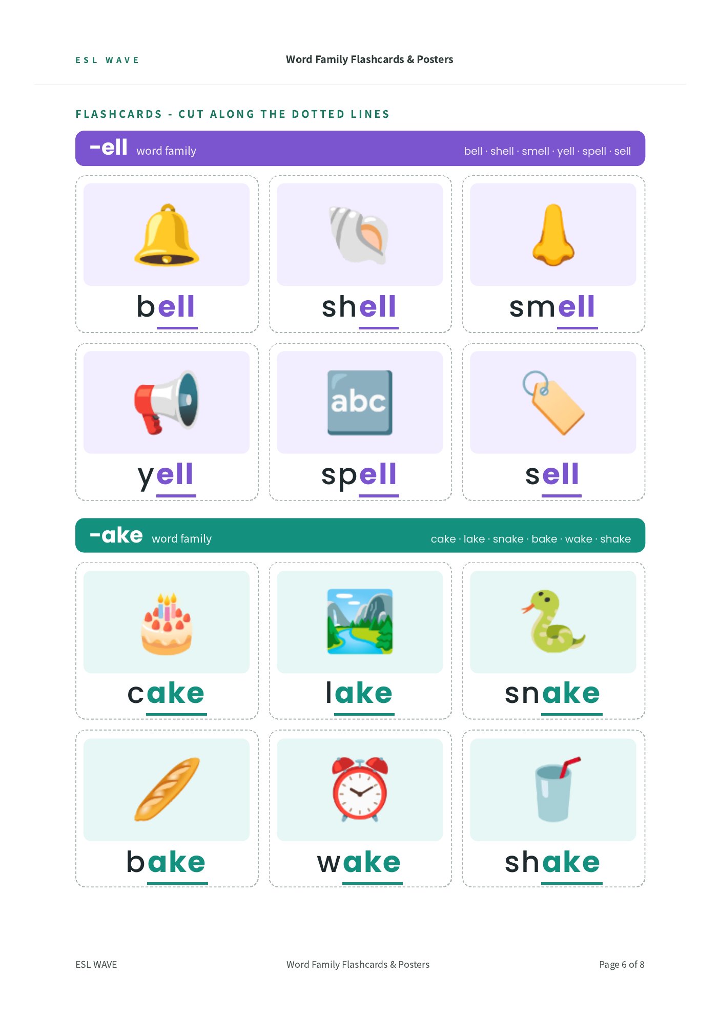 Word Family Flashcards & Posters — page 6 of 8